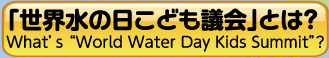 世界水の日こども議会とは